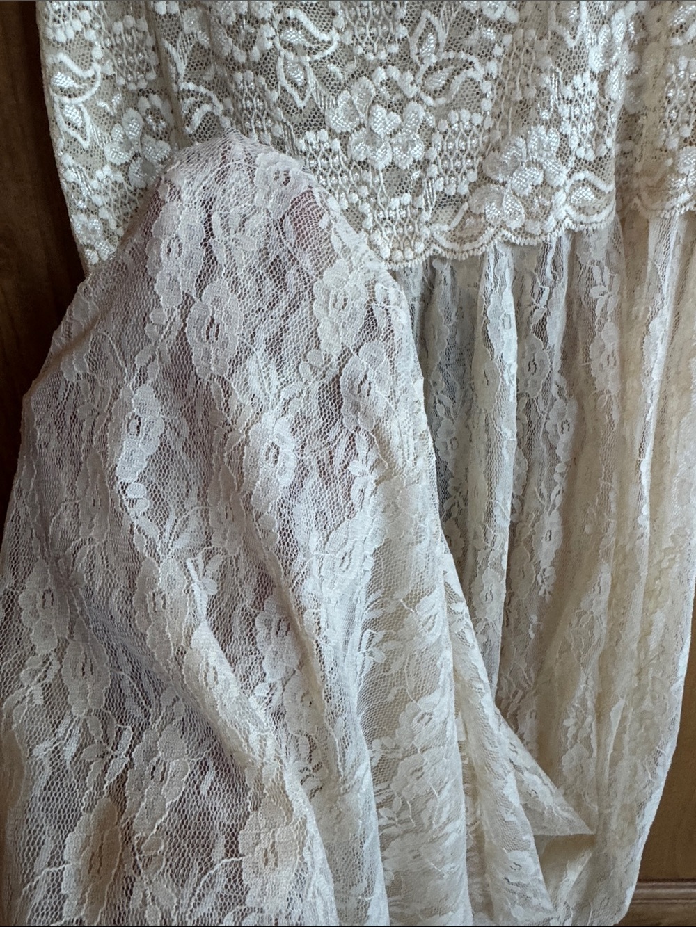 Free People Lace Empire-Waist Chemise Slip in Ivory - Picture 4 of 6